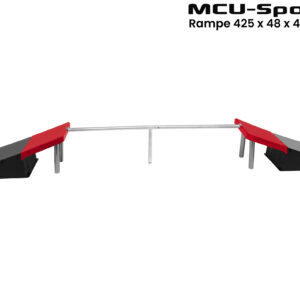 MCU-Sport Skate Rampe + Grind Rail sæt 425 x 48 x 41,6 cm